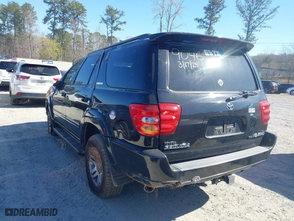 2003 Toyota Sequoia Limited with VIN 5TDBT48AX3S199046, listed as a IAAI auction lot 41853140 with 170,958 mi miles. Bid and sale history available at carsss.com. Image 3.