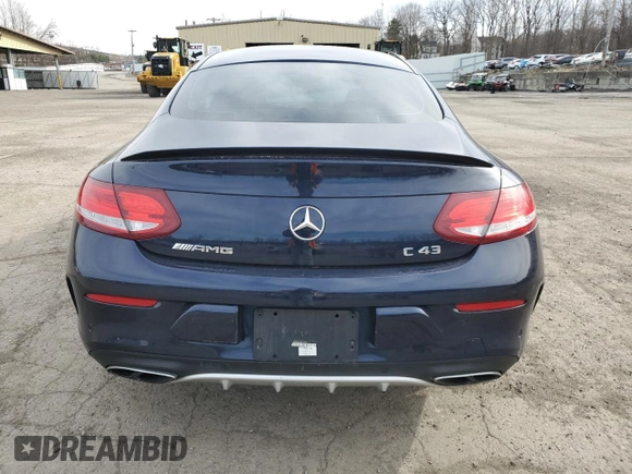 2017 Mercedes-Benz C 43 AMG with VIN WDDWJ6EB0HF439265, listed as a Copart auction lot 51828385 with Not provided miles and Salvage title. Bid and sale history available at DreamBid. Image 6.