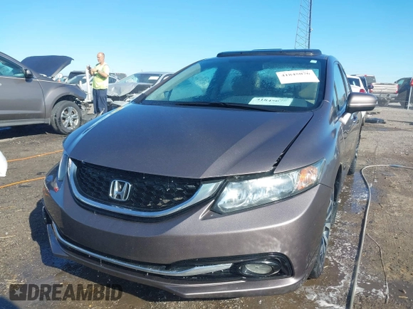 2015 Honda Civic Sedan EX-L with VIN 19XFB2F94FE058649, listed as a IAAI auction lot 41845076 with 191,652 mi miles. Bid and sale history available at carsss.com. Image 12.