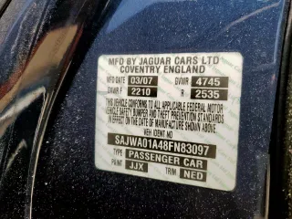 2008 Jaguar S-Type 3 z VIN SAJWA01A48FN83097, wystawiony jako Copart lot #58325425 z przebiegiem 53 576 mil mil oraz Tytuł czysty. Historia ofert i sprzedaży dostępna na DreamBid. Obrazek 12.