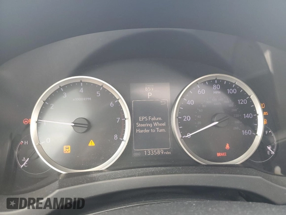 2014 Lexus IS 350 with VIN JTHCE1D25E5004313, listed as a Copart auction lot 63004255 with 133,589 mi miles and Salvage title. Bid and sale history available at DreamBid. Image 9.