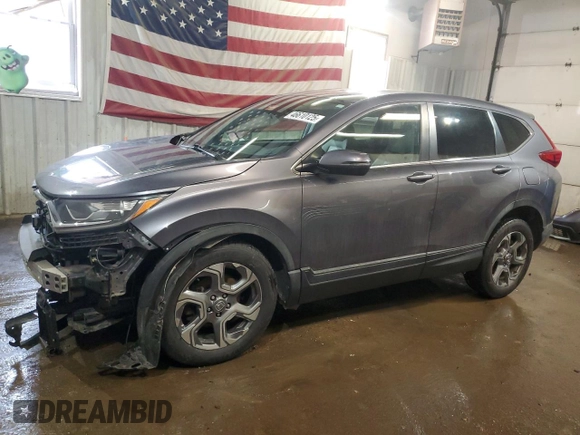 2017 Honda CR-V EX-L with VIN 5J6RW2H82HL027801, listed as a Copart auction lot 46610125 with 100,211 mi miles and Salvage Title. Bid and sale history available at carsss.com. Image 1.