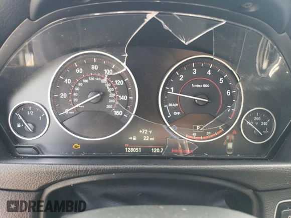 2016 BMW 3 Series 340i xDrive with VIN WBA8B7G52GNT95879, listed as a Copart auction lot 56124225 with 128,051 mi miles and Salvage title. Bid and sale history available at DreamBid. Image 9.