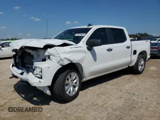 2022 Chevrolet Silverado 1500 Custom with VIN 1GCPDBEK4NZ522349, listed as a Copart auction lot 49416685 with 15,747 mi miles and Salvage Title. Bid and sale history available at carsss.com. Image 1.