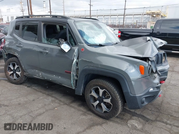 2021 Jeep Renegade Trailhawk with VIN ZACNJDC10MPM34625, listed as a IAAI auction lot 42116576 with 74,883 mi miles and . Bid and sale history available at DreamBid. Image 1.