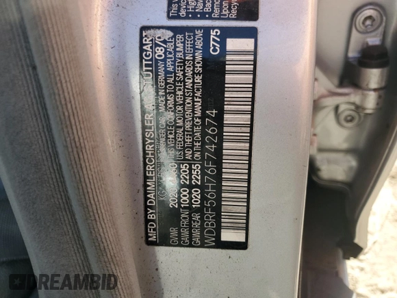 2006 Mercedes-Benz C 230 Sport z VIN WDBRF56H76F742674, wystawiony jako Copart lot #76616404 z przebiegiem Nie podano mil oraz Szkoda całkowita • Salvage title. Historia ofert i sprzedaży dostępna na DreamBid. Obrazek 12.