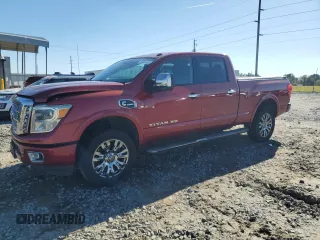 2016 Nissan Titan XD Platinum Reserve with VIN 1N6BA1F21GN502062, listed as a Copart auction lot 50461405 with 95,018 mi miles and Salvage Title. Bid and sale history available at carsss.com. Image 1.