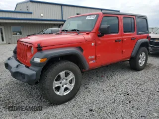 2018 Jeep Wrangler Unlimited Sport with VIN 1C4HJXDG0JW197511, listed as a Copart auction lot 57361775 with 95,830 mi miles and Salvage title. Bid and sale history available at DreamBid. Image 1.