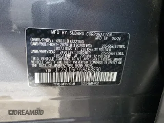 2025 Subaru Forester Limited with VIN JF2SLDRC9SH458890, listed as a Copart auction lot 54612965 with 1,349 mi miles and Salvage title. Bid and sale history available at DreamBid. Image 14.