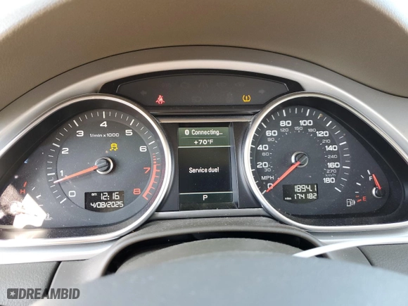 2012 Audi Q7 3.0T Premium Plus with VIN WA1LGAFE2CD005256, listed as a Copart auction lot 52233385 with 174,182 mi miles and Salvage Title. Bid and sale history available at carsss.com. Image 9.