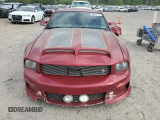 2005 Ford Mustang Deluxe with VIN 1ZVFT80N055116785, listed as a Copart auction lot 53032375 with 132,420 mi miles and Salvage Title. Bid and sale history available at carsss.com. Image 5.