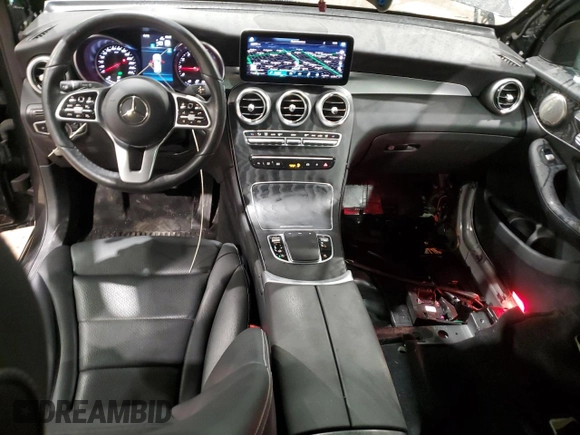 2021 Mercedes-Benz GLC with VIN W1N0G8EB3MV320970, listed as a Copart auction lot 82190584 with 21,520 mi miles and Salvage Title. Bid and sale history available at carsss.com. Image 8.