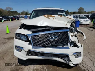 2017 Infiniti QX80 with VIN JN8AZ2NF1H9645805, listed as a Copart auction lot 49729635 with 98,451 mi miles and Salvage Title. Bid and sale history available at carsss.com. Image 5.