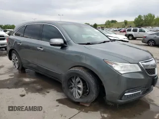 2014 Acura MDX Technology with VIN 5FRYD4H48EB027573, listed as a Copart auction lot 58791185 with 172,694 mi miles and Salvage title. Bid and sale history available at DreamBid. Image 4.