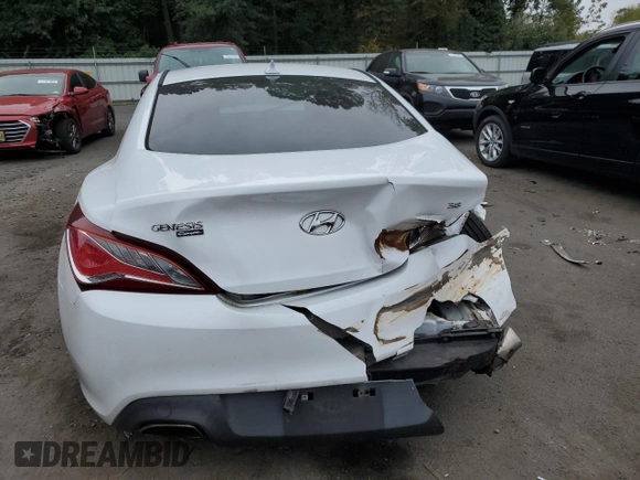 2015 Hyundai Genesis Coupe 3.8L Base z VIN KMHHT6KJ6FU125651, wystawiony jako Copart lot #72545964 z przebiegiem Nie podano mil oraz Szkody całkowita. Historia ofert i sprzedaży dostępna na DreamBid. Obrazek 6.