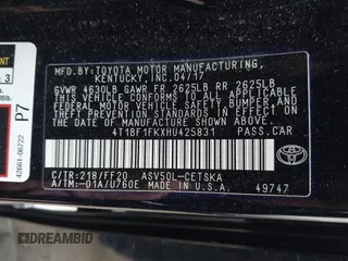 2017 Toyota Camry XLE with VIN 4T1BF1FKXHU425831, listed as a IAAI auction lot 41897698 with 149,296 mi miles. Bid and sale history available at carsss.com. Image 9.