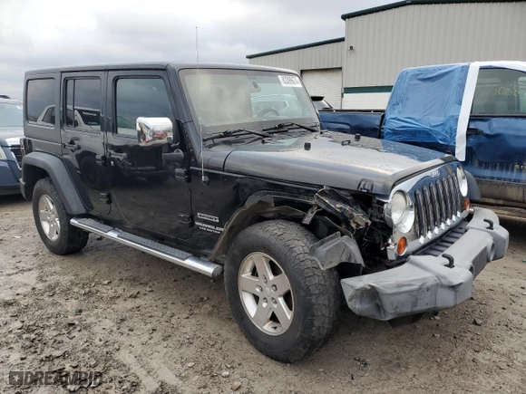 2012 Jeep Wrangler Unlimited Sport with VIN 1C4BJWDG2CL211414, listed as a Copart auction lot 83399674 with 165,617 mi miles and Non Repairable. Bid and sale history available at carsss.com. Image 4.