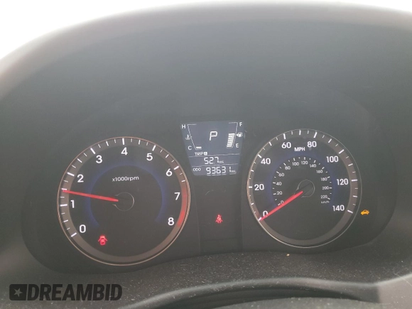2012 Hyundai Accent SE with VIN KMHCU5AE7CU054509, listed as a Copart auction lot 57726645 with 93,631 mi miles and Salvage title. Bid and sale history available at DreamBid. Image 9.