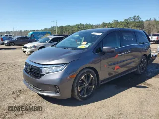 2023 Honda Odyssey Elite с VIN 5FNRL6H9XPB044166, выставлен на аукционе Copart как лот 44272345 с пробегом Не указан миль и Списание • Salvage title. История ставок и продаж доступна на DreamBid. Изображение 1.