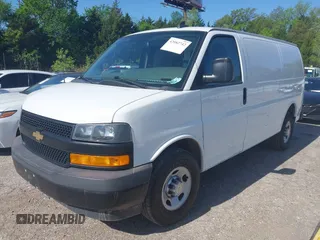 2019 Chevrolet Express Cargo Van with VIN 1GCWGAFP5K1296131, listed as a IAAI auction lot 42082742 with 217,740 mi miles. Bid and sale history available at carsss.com. Image 17.