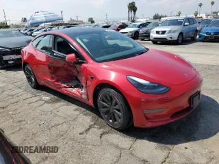 2022 Tesla Model 3 Long Range with VIN 5YJ3E1EB5NF287746, listed as a Copart auction lot 55124115 with 99,767 mi miles and Clean Title. Bid and sale history available at DreamBid. Image 4.