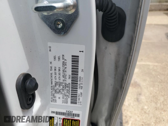 2022 Toyota Tundra SR5 с VIN 5TFLA5DA5NX028109, выставлен на аукционе Copart как лот 64657125 с пробегом Не указан миль и Чистый • Clean title. История ставок и продаж доступна на DreamBid. Изображение 12.