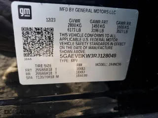 2024 Buick Enclave Premium with VIN 5GAEVBKW3RJ128049, listed as a Copart auction lot 50161145 with 6,443 mi miles and Non Repairable. Bid and sale history available at carsss.com. Image 13.