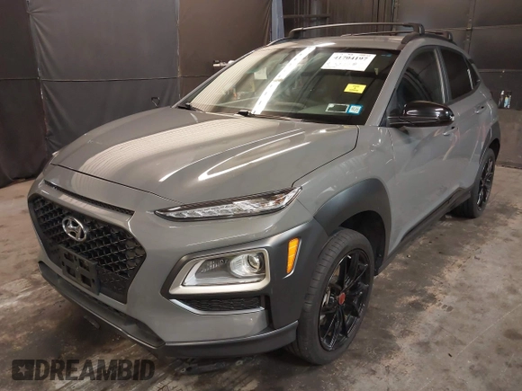 2021 Hyundai Kona Night Edition with VIN KM8K6CA52MU709333, listed as a IAAI auction lot 41704197 with 44,058 mi miles and . Bid and sale history available at DreamBid. Image 23.