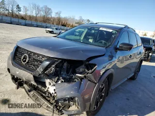 2020 Nissan Pathfinder SL z VIN 5N1DR2CN6LC598538, wystawiony jako Copart lot #46179055 z przebiegiem 87 099 mil mil oraz Szkoda całkowita • Salvage title. Historia ofert i sprzedaży dostępna na DreamBid. Obrazek 1.