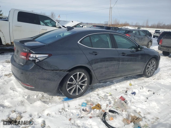 2015 Acura TLX V6 Advance with VIN 19UUB3F75FA010013, listed as a Copart auction lot 45942935 with 87,616 mi miles and Clean Title. Bid and sale history available at carsss.com. Image 3.