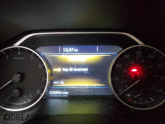 2019 Nissan Maxima SV with VIN 1N4AA6AV8KC383305, listed as a Copart auction lot 45301095 with 135,846 mi miles and Salvage Title. Bid and sale history available at DreamBid. Image 9.