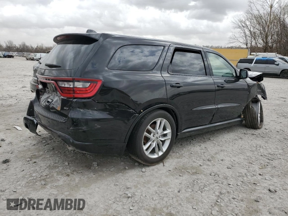 2023 Dodge Durango GT with VIN 1C4RDJDG2PC674300, listed as a Copart auction lot 49504525 with 23,598 mi miles and Salvage Title. Bid and sale history available at DreamBid. Image 3.