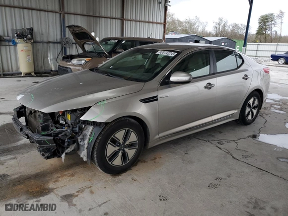 2013 Kia Optima Hybrid EX with VIN KNAGM4AD0D5043674, listed as a Copart auction lot 86574224 with 192,424 mi miles and Salvage Title. Bid and sale history available at carsss.com. Image 1.