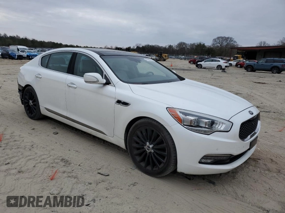 2015 Kia K900 Luxury with VIN KNALW4D44F6022215, listed as a Copart auction lot 47285215 with 94,702 mi miles and Salvage Title. Bid and sale history available at carsss.com. Image 4.