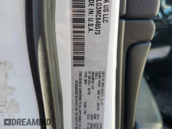 2021 Jeep Grand Cherokee Trailhawk with VIN 1C4RJFLG3MC646573, listed as a Copart auction lot 82687014 with 83,294 mi miles and Salvage Title. Bid and sale history available at carsss.com. Image 13.