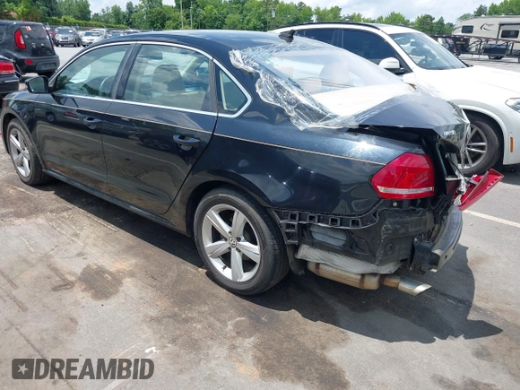2013 Volkswagen Passat SE with VIN 1VWBP7A34DC114543, listed as a IAAI auction lot 42464549 with 111,146 mi miles and . Bid and sale history available at DreamBid. Image 3.