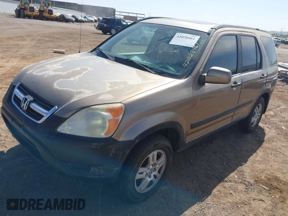 2003 Honda CR-V EX with VIN JHLRD78893C022843, listed as a IAAI auction lot 42028461 with 221,331 mi miles and . Bid and sale history available at carsss.com. Image 2.