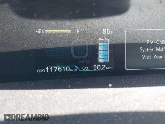 2017 Toyota Prius Two with VIN JTDKBRFUXH3044163, listed as a IAAI auction lot 42196278 with 117,610 mi miles and . Bid and sale history available at DreamBid. Image 7.