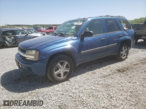 2005 Chevrolet TrailBlazer LS with VIN 1GNDS13S452221697, listed as a Copart auction lot 51628635 with 172,866 mi miles and Salvage Title. Bid and sale history available at DreamBid. Image 1.