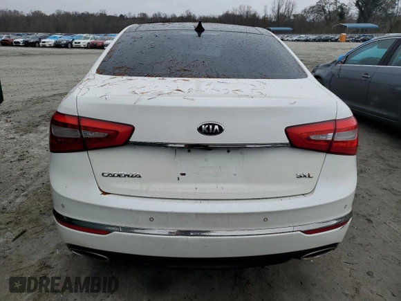 2015 Kia Cadenza Premium with VIN KNALN4D76F5191039, listed as a Copart auction lot 80936574 with 135,299 mi miles and Salvage Title. Bid and sale history available at carsss.com. Image 6.