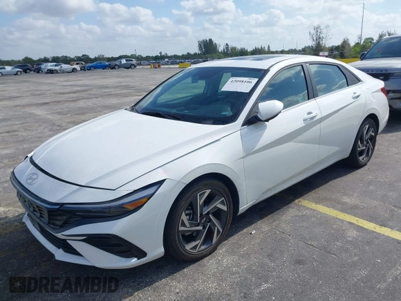 2025 Hyundai Elantra SEL Convenience with VIN KMHLS4DG8SU926062, listed as a IAAI auction lot 42098106 with 7,127 mi miles and . Bid and sale history available at DreamBid. Image 2.