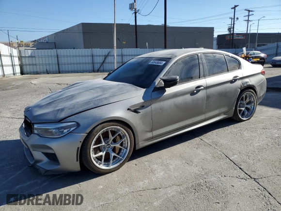 2019 BMW M5 Competition z VIN WBSJF0C58KB285038, wystawiony jako Copart lot #80848684 z przebiegiem 70 304 mil mil oraz Szkoda całkowita • Salvage title. Historia ofert i sprzedaży dostępna na DreamBid. Obrazek 1.