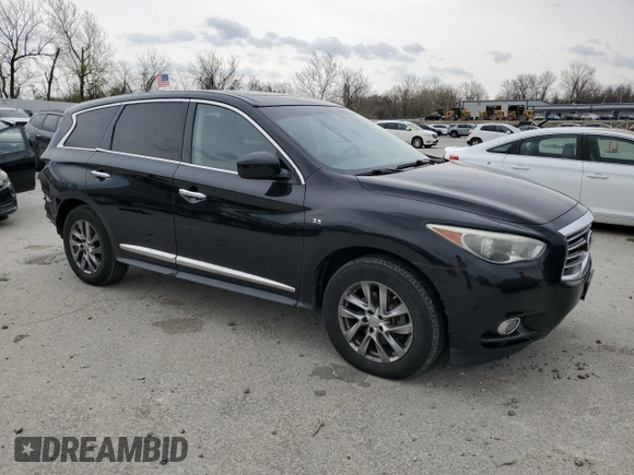 2015 Infiniti QX60 with VIN 5N1AL0MM0FC553971, listed as a Copart auction lot 51119805 with 112,169 mi miles and Salvage Title. Bid and sale history available at DreamBid. Image 4.