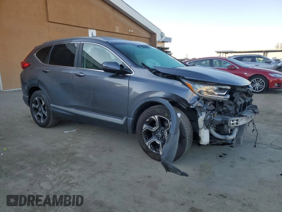 2017 Honda CR-V Touring with VIN 2HKRW1H98HH505555, listed as a Copart auction lot 42768045 with 107,723 mi miles and Salvage Title. Bid and sale history available at carsss.com. Image 4.