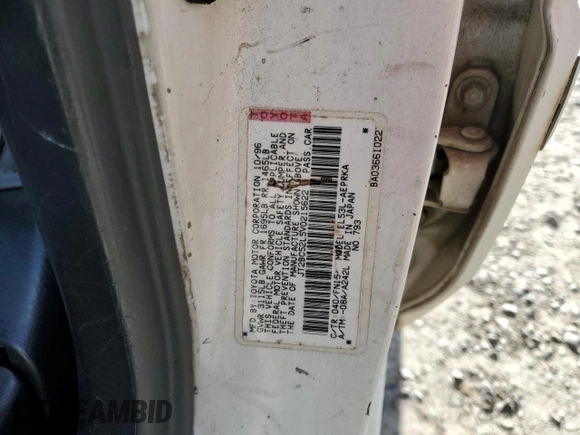 1997 Toyota Tercel DX z VIN JT2BC52L5V0215622, wystawiony jako Copart lot #87475544 z przebiegiem 382 242 mil mil oraz Szkoda całkowita • Salvage title. Historia ofert i sprzedaży dostępna na DreamBid. Obrazek 12.