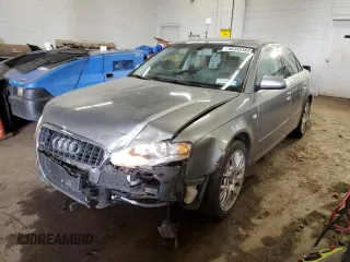 2008 Audi A4 2.0T with VIN WAUDF78E38A066506, listed as a Copart auction lot 46342365 with 185,002 mi miles and Salvage title. Bid and sale history available at DreamBid. Image 1.