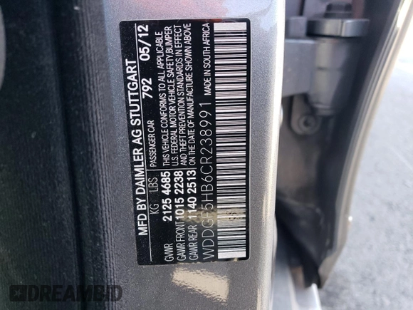 2012 Mercedes-Benz C 350 Sport with VIN WDDGF5HB6CR238991, listed as a Copart auction lot 80987244 with 88,594 mi miles and Salvage Title. Bid and sale history available at DreamBid. Image 12.