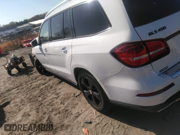 2017 Mercedes-Benz GLS 450 z VIN 4JGDF6EEXHA850923, wystawiony jako IAAI lot #41874619 z przebiegiem 137 017 mil mil oraz . Historia ofert i sprzedaży dostępna na DreamBid. Obrazek 3.