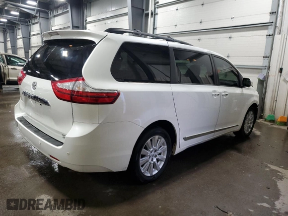 2015 Toyota Sienna Ltd with VIN 5TDDK3DC2FS098083, listed as a Copart auction lot 41796635 with 140,381 mi miles and Salvage Title. Bid and sale history available at carsss.com. Image 3.