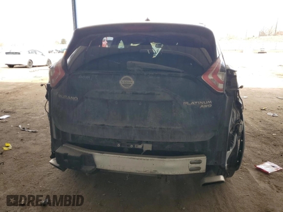 2015 Nissan Murano Platinum with VIN 5N1AZ2MH6FN226167, listed as a Copart auction lot 50410315 with 132,275 mi miles and Salvage Title. Bid and sale history available at carsss.com. Image 6.